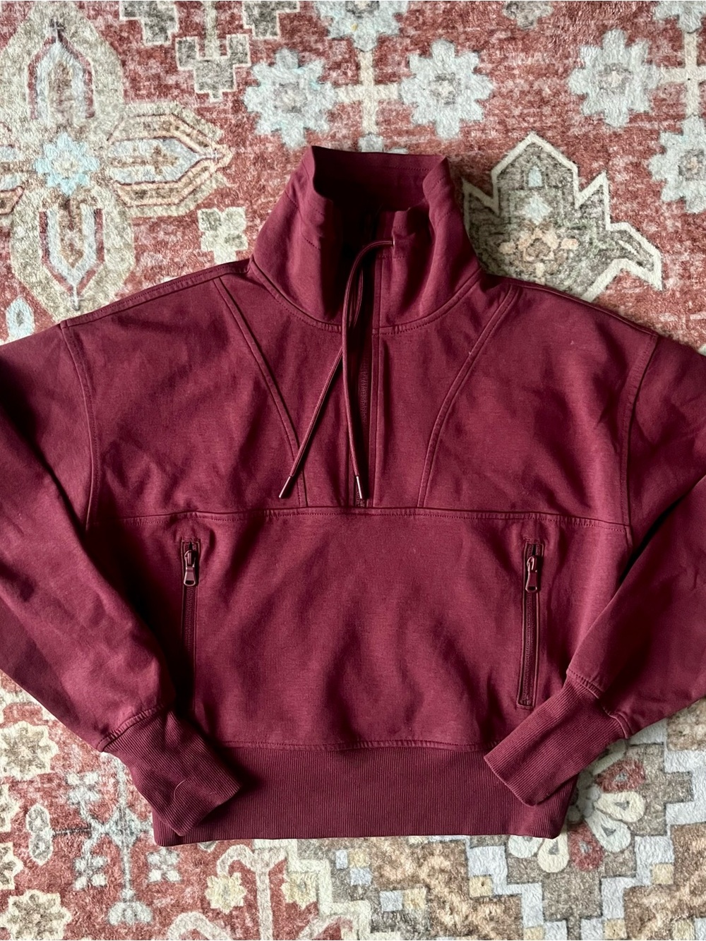 Old Navy Burgundy Half Zip Pullover Sweater – Soft, Cozy Everyday Layer